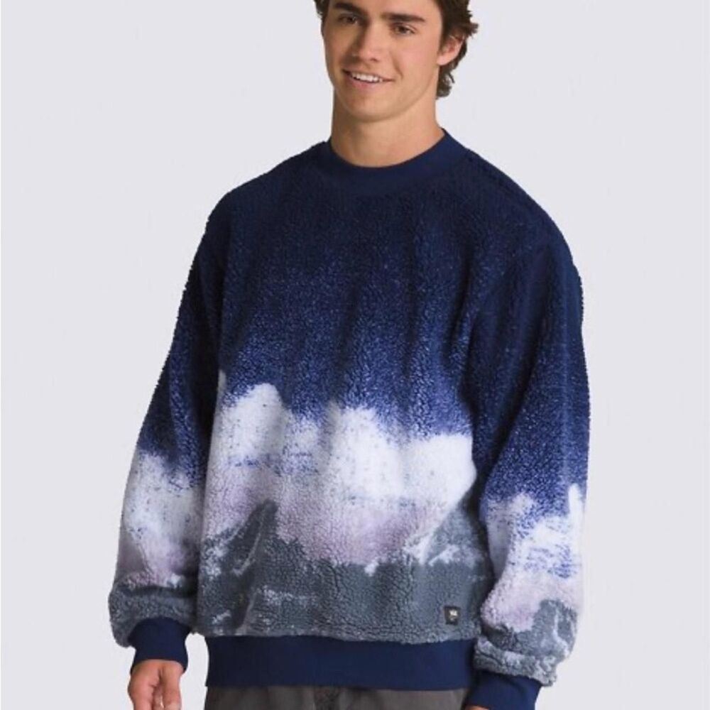 Vans Men's Blue and White Jumper